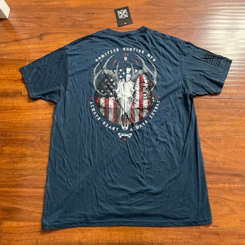 NWT HOWTIZER HUNTING MFG NAVY T-SHIRT SZ XL